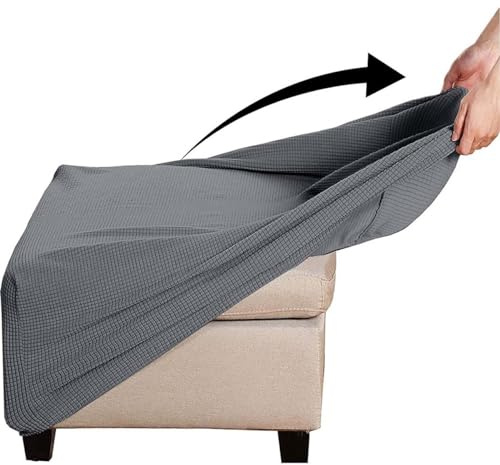 Yekuhe Hockerbezug Quadratisch Ottomane Schonbezug Quadratische Stretch Hocker Bezug Hocker Bezug für Ottomane Überzug Hockerbezug Quadratische Ottomane Abdeckungen(#3,40x40cm/16x16in)