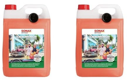 SONAX ScheibenReiniger gebrauchsfertig Havana Love (5 Liter) für die Scheiben- und Scheinwerferwaschanlage im Sommer | Art-Nr. 03935000 (Packung mit 2)