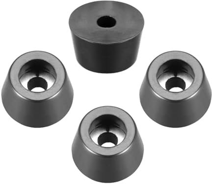 Recogwood 4Pcs Round Rubber Feet, D13mm x 10mm x H7mm Non Slip Furniture Feet Pads Rubber Bumpers Pad Protectors for Cabinet, Desk Tables, Couches, Chair