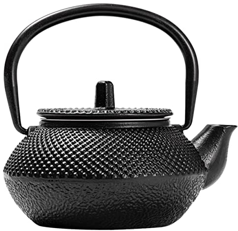 OUNONA Mini Cast Iron Teapot and Mini Tea Black Vintage Desktop Decorative Teakettle for Household Tea Ceremony Ornament