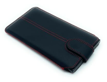 Smartphone Tasche Handy Hülle Etui Soft Case Sleeve schwarz-rot für Samsung Galaxy S24 Ultra / S23 Ultra