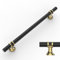 Amerdeco 10 Stück Möbelgriffe Schwarz-Gold, 192mm Lochabstand, Schrankgriffe, Küchengriffe, Schubladengriffe für Küchenschränke und Kleiderschränke UK0002