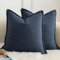 Mandioo 2er Set Dekorativer Kissenbezug Woven Textured Sofakissen Dekokissen Kissenbezüge Super Soft Premium Simple Design Wurfkissenbezug Schlafzimmer Wohnzimmer blau 60x60cm
