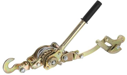 sourcing map Come Along Winch,1 Ton Winch,Hand Cable Puller with 1 Hooks 1m/3.28FT Hand Power Cable Puller for Landscaping, Construction, Farm Work,Tight Line, Lifting, Freight Pack of 1