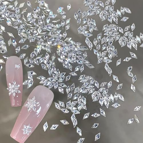 100 Stück 3mm Rauten Strasssteine Nägel Glitzersteine Zirkon Edelsteine Nail Gems 3D Nail Art Kristalle Steine Nail Charms Nägel Rhinestones Nailart Glitzer Steine Nagelset Nageldesign Dekosteine