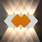 Ouyulong Weiß Wandleuchte Innen, 24x10x3.5cm Up and Down Wandlampe Innen,8W Wandleuchte,3000K Warmweiß Wandlampe für Treppe, Flur, Wohnzimmer, Schlafzimmer, Garage, IP65 Wasserdichte