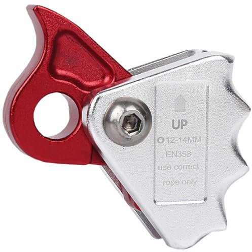 Chewtoyo Seilgreifer aus Aluminiumlegierung, 15 Kn, Aufsteiger, Fallsicherung für 12–14 mm Seile, Klettersicherung, Sicherheitsclip für Baumarbeit und Rettung