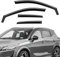 GEARMONSTER Windabweiser kompatibel mit Nissan Qashqai III 2021-2024 Autofenster Regenschutz Regenabweiser Integrierte Deflektoren Integrierter Windabweiser, 4 Stück, Schwarz