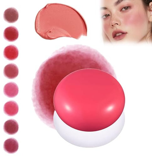 Korean Pudding Pot Blush Blurring Pudding Pot Lip Multi-Use Soft Matte Finish Makeup Blush Velvet Matte Blush Lipstick for Cheek Lip Eye
