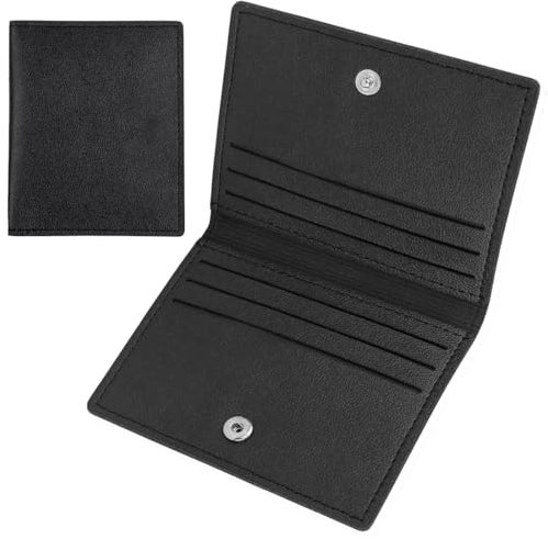 EORPAVU Porte-cartes de crédit homme Porte-cartes 1 pièce, peut contenir 8 cartes, porte-cartes portefeuille ultra-mince, portefeuille porte-cartes noir pour hommes et femmes, pratique,RFID