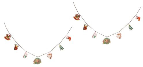 HEMOTON 2 Sätze weihnachtsdeko weihnachts party ozdoby bożonarodzeniowe Frohe Weihnachten-Banner Festliches weihnachtsbanner zum aufhängen Weihnachtsbanner für zu Hause Papier