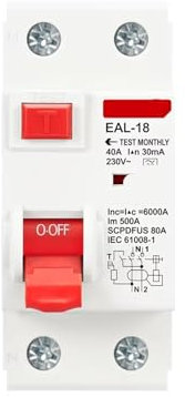 Disjoncteur différentiel 2P 32A 10/30/100/300mA Type A, disjoncteur différentiel, disjoncteur différentiel, interrupteur de sécurité, 1 pièce(300mA,2P 32A)