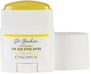 Dr. Bouhon THE SUN STICK SPF50 – (20g) – transparenter Sonnenschutz-Stick für Gesicht & Körper mit Vitamin E, wasserfest & kompakt, für sensible Haut & Kinder ab 3 Jahren