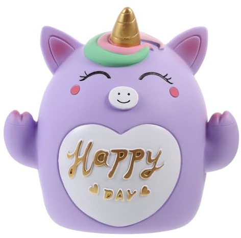 Vaguelly Unzerbrechliches Einhorn Sparschwein Aus Vinyl Niedliche Mädchen Spardose Pflegeleichte Münzbox Als Geschenk Und Tischdekoration