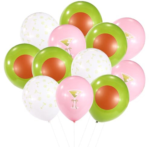 BOXOB 24pcs Martini Balloons, 12in Latex A Tiny Bit Older Balloons Olive Dirty Martini Themed Party Decorations for Birthday Wedding Bachelorette Cocktail and Theme Parties(3 Styles)