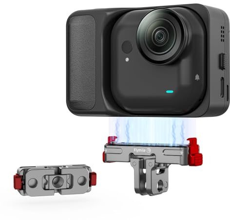 Magnetischer Schnellwechsel Adapter für Insta360 GO Ultra, Aluminiumlegierung mit 1/4-Zoll Stativgewinde und Action-Kamera Adapter Zubehör