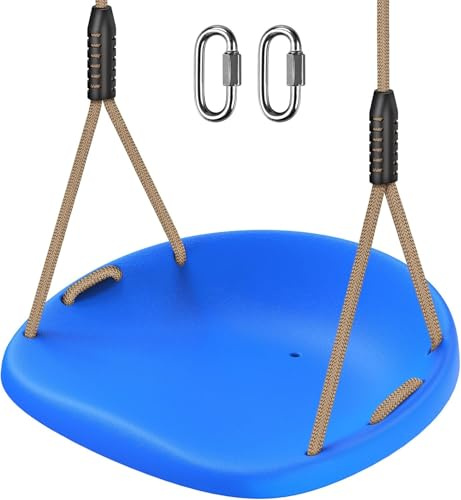 SELEWARE Schaukel Outdoor Kinder Schaukelsitz - Indoor Erwachsene Swing Garten Kinderschaukel Höhenverstellbar Schaukeln mit rutschfest Verstellbare Seil Schaukelbrett Hinterhof Gartenschaukel