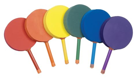Champion Sports 7-inch Racquetball Foam Paddle Set of 6 - Assorted Colors