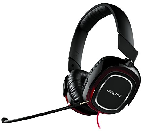 Creative HS-880 Draco 2 - Faltbares Gaming Headset (ohrumschließend [Over-Ear] zur Geräuschabschirmung, Stahlkernbügel) schwarz