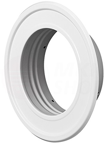 Wandrosette weiß pulverbeschichtet Ø 150 mm Thermoflex ALU Flexrohr Wand Rosette Metall Flansch Abluft Zuluft Flexschlauch Lüftung Rohr Schlauch