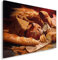 Feeby. Wandbild - 1 Teilig - 60x80 cm, Leinwand Bild Leinwandbilder Bilder Wandbilder Kunstdruck, Brot, BACKWAREN, Speisen, BRAUN