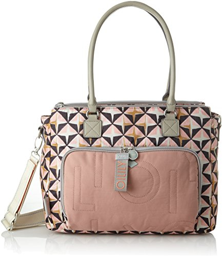 Oilily Damen Charm Geometrical Diaperbag Mhz Umhängetasche Pink (Rose)