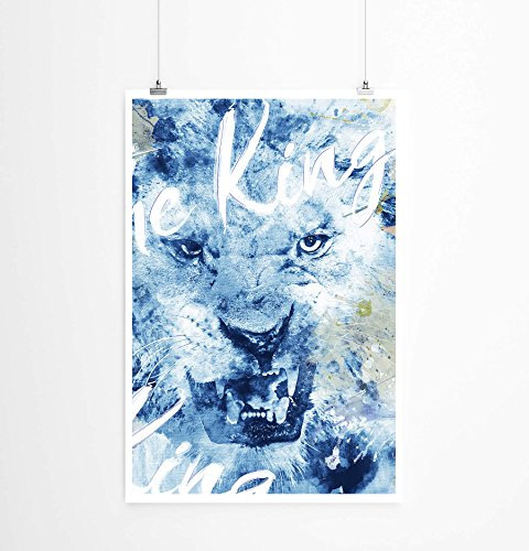 Lion King 90x60cm auf Masterclass Metallic Pearl High Gloss Photo Paper