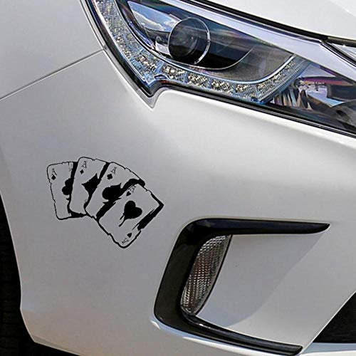 Stukk Stickers Pokerspielfonds Spaß Stoßstange Fensteraufkleber Wasserdicht Vinyl Aufkleber 15.3cm x 9,9 cm - Schwarz