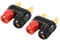 sourcing map 2 Pcs Dual Binding Post Terminal, M5 Thread Power Amplifier Speaker Connector, Banana Plug Jack Socket Red Black