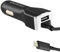 Qoltec Cargador de Coche, 12 V-24 V, 5 V/3.4 A, USB + USB Tipo C