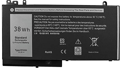 ASKC 38Wh RYXXH Laptop Akku für Dell Latitude E5450 E5550 E5250 E5270 Latitude 11 3150 3160 VVXTW YD8XC R5MD0 5TFCY 9P4D2 VY9ND 451-BBLJ 11.1V 3-Cell