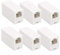 6 Pacchetti Rj11 6p4c Inline Accoppiatore Uvital Modulare Femmina a Femmina Dritto Cavo del Cavo di Telefono Ausiliario Accoppiatore Adattatore Jack White