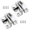 DXLing 2 PCS Loquet Porte Cadenas Ouvert Moraillon Cadenas Verrou de Porte à Pêne Petite Antivol Loquet Acier Inoxydable avec 8 Vis Fermoir à Cadenas Applicable aux Diverses Portes - Ouvrir à Gauche