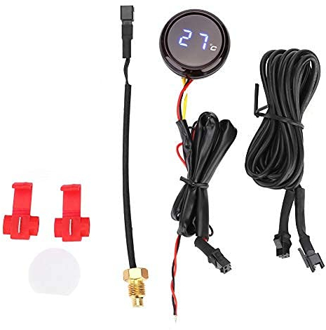 Termometro per motocicletta, indicatore della temperatura dell'acqua del termometro digitale(blu)