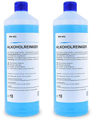 Hypafol Alkoholreiniger 2x1l – Premium Flächen-, Boden- & Glasreiniger I Effizientes Reinigungsmittel Konzentrat I Rückstands- & streifenfreier Reiniger in Lebensmittelverarbeitung I Glänzender Finish