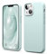 elago Silicona Líquida Funda Compatible con iPhone 13 Mini Case (5.4), Silicona Premium, Protección Completa - Prueba de Golpes, Anti-Arañazos Revestimiento de Microfibra Suave (Menta)