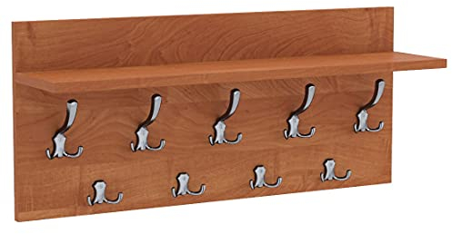 AKKE 40x90 | VERTI Garderobenpaneel Wandgarderobe Garderobe Wandpaneel Kleiderstange CHROM | ERLE