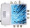 Amplificateur distributeur 2 entrées / 6 sorties FM/BIII + UHF 411126 - Gain 22 dB, Bande passante 170 à 230 + 470 à 862 MHz