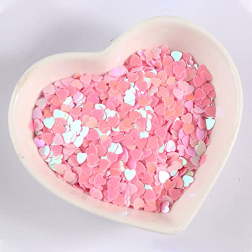 2.7-5.5mm Couleur Coeur Forme Paillettes Confettis Colorés Paillettes Nail Art Décor DIY Matériel Paillette Nailart-Chine, Rose, 4mm