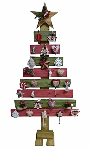 Árbol Navidad Artesanal ecológico de Madera con Estrella y Desmontable 186 x 98 cm