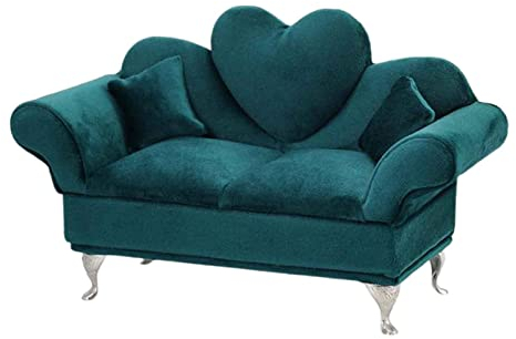 MagiDeal Miniatur Puppen Zubehör, Schmuckschatulle, Organizer, Möbel, Ornamente, Aufbewahrungsbox, Schlafzimmer, Dekoration, Schmuck, Aufbewahrungsbox für Hals, Doppelsofa 2