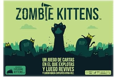 Exploding Kittens | Zombie Kittens | Juego de Cartas para los Amantes de los Gatos y las Explosiones| A Partir de 7 Años | De 2 a 5 Jugadores | 15 Minutos por Partida | Español
