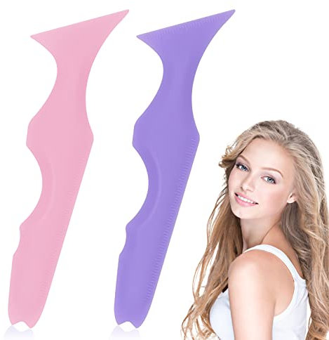 KUIRUNRX® Silikon Eyeliner, 2 Stück Eyeliner Make-up Schablonen, Wiederverwendbarer Augen-Make-Up-Werkzeug, Multifunktionale Makeup Schablone Einfaches Erstellen eines Perfekten Augen-Make-ups