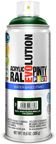 PINTYPLUS Pintura en spray EVOLUTION WATER BASED 520cc RAL 6009 Fir Green