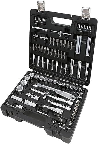 BETA BW 903E/C98 - Assortimento di 45 chiavi a bussola esagonali, 35 inserti per avvitatori, 4 chiavi maschio esagonali piegate e 14 accessori, in cassetta di plastica
