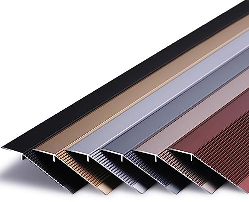 Metall Bodenübergangsstreifen, rutschfeste Übergangsprofil Holz-zu-Fliesen Übergangsleiste Höhenausgleich 10mm - 40mm Übergangsschiene Für Laminatböden, Color : Rose Gold, S