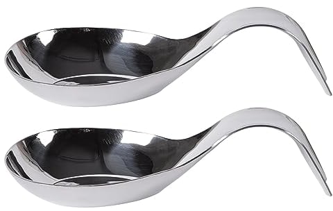 Argon Tableware - Stainless Steel Spoon Rest - Pack of 2