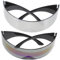 Toyvian 2st -Brille Multifunktions-Party-Requisite Sonnenbrille Mit Sonnenschutz Neon-Sonnenbrille Futuristische -Sonnenbrille 80er Sonnenbrille Plastik Durchscheinend Maske