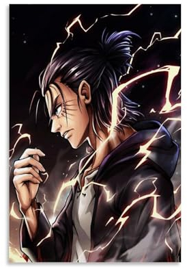 INEOUT Attack on Titan Eren Yeager Anime-Poster, dekoratives Gemälde, Leinwand, Wandposter und Kunstdruck, modernes Familienschlafzimmer-Dekor-Poster, 20 x 30 cm