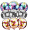 12 Stück Helium Ballons 22 Zoll – 4D Discokugel Deko mit Spiegeleffekt & Glitzerfolie | CE-zertifizierte Mottoparty-Ballons für Geburtstag, Abschlussfeier & Hochzeit